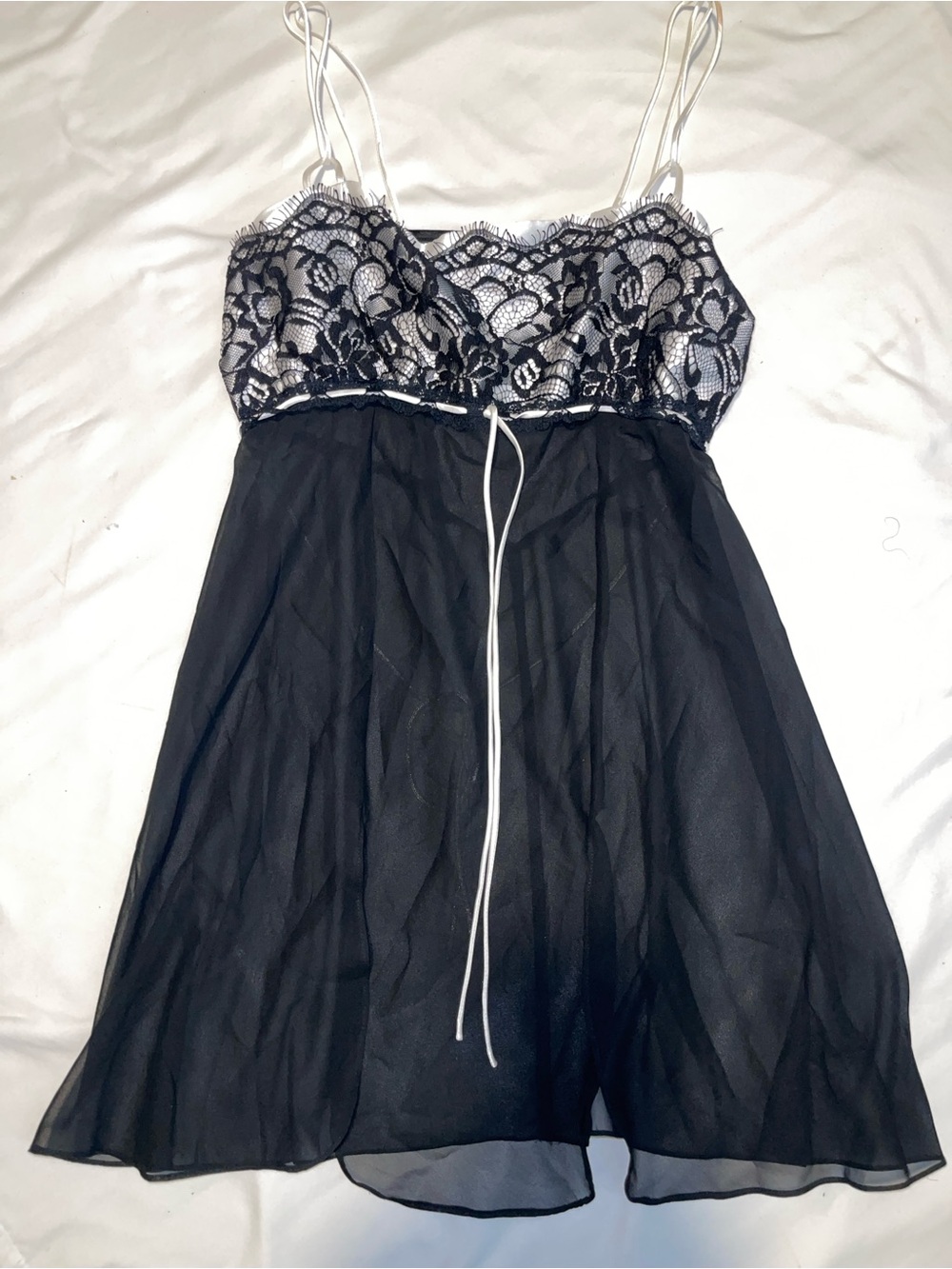 ENCHANTING Sheer Black Lace Chemise Babydoll Sz: L SKU: 0915-24